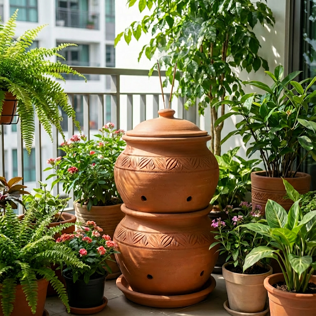 Hands holding rich, dark compost